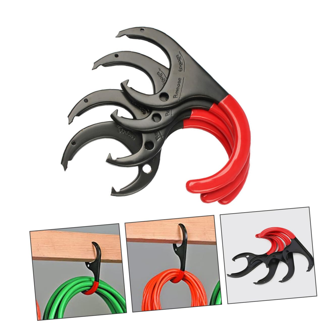 Abaodam 4pcs Heavy Duty Board Hooks -Type Hangers for Garage Storage Easy Install Space-Saving Design for Home Shed Basement Organization