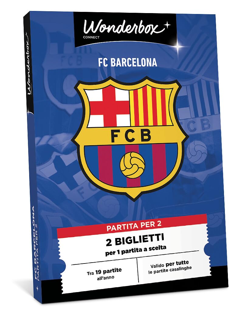 Wonderbox Connect - Cofanetto Regalo - FC Barcelona Classic - 1 Partita - 2 Biglietti - Valido 27 Mesi