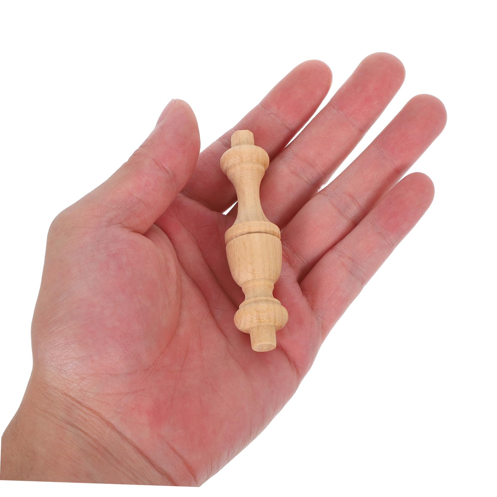 OUNONA 12 Stück Kleiner Römische Holzsäulen zur Dekoration von Möbeln und Treppen Elegante Selbstgemacht Holzpfosten mit Glatten Oberflächen in Khaki Einfache Montage für Innen