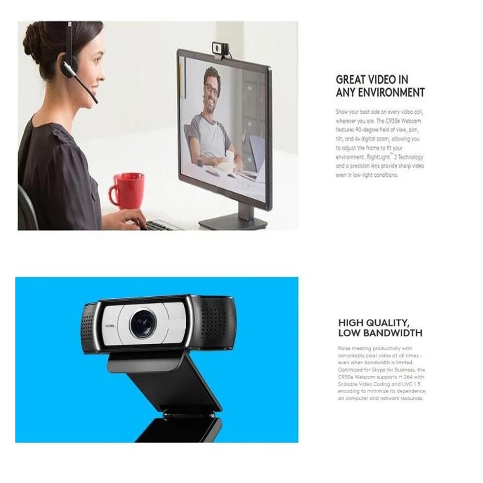 Webcam Webcam HD 1080P for computer Obiettivo Zeiss Videocamera USB Zoom digitale a 4 tempi Aggiornamento for conferenze, streaming live, registrazione(1)