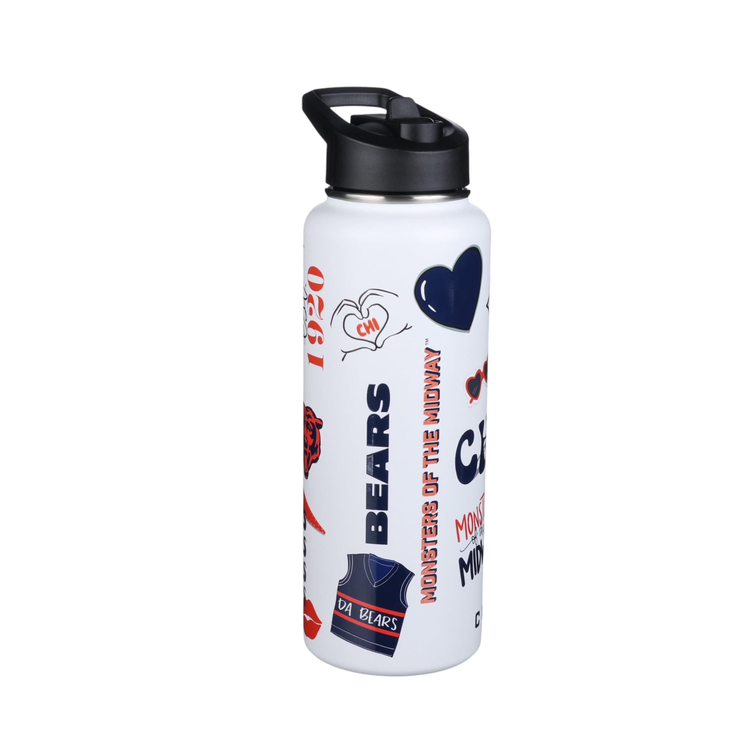 The Memory Company Officially Licensed NFL 34oz Water Bottle - Premium Stainless Steel Double-Wall Insulated Leakproof Design