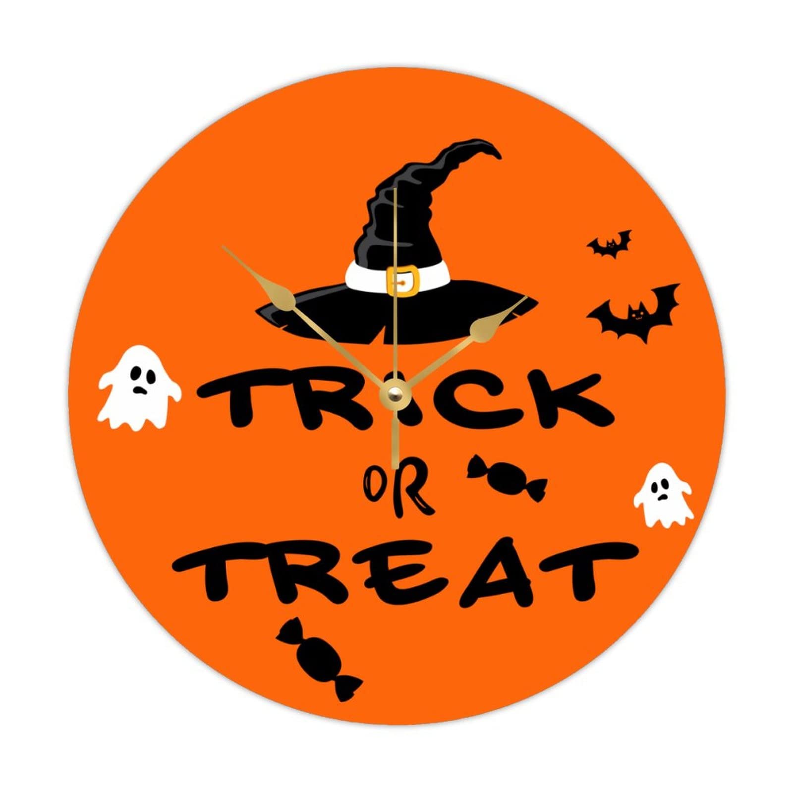 Horloge citrouille Halloween bois, cadeau vintage feuille d'érable