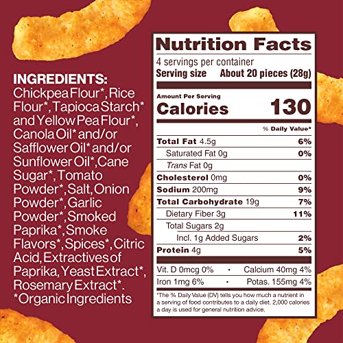 Image of Hippeas Chickpea Puffs, Bohemian Barbecue (Pack of 2), 4 Ounce, 4g Protein, 3g Fiber, Vegan, Gluten-Free, Crunchy, Plant Protein Snacks