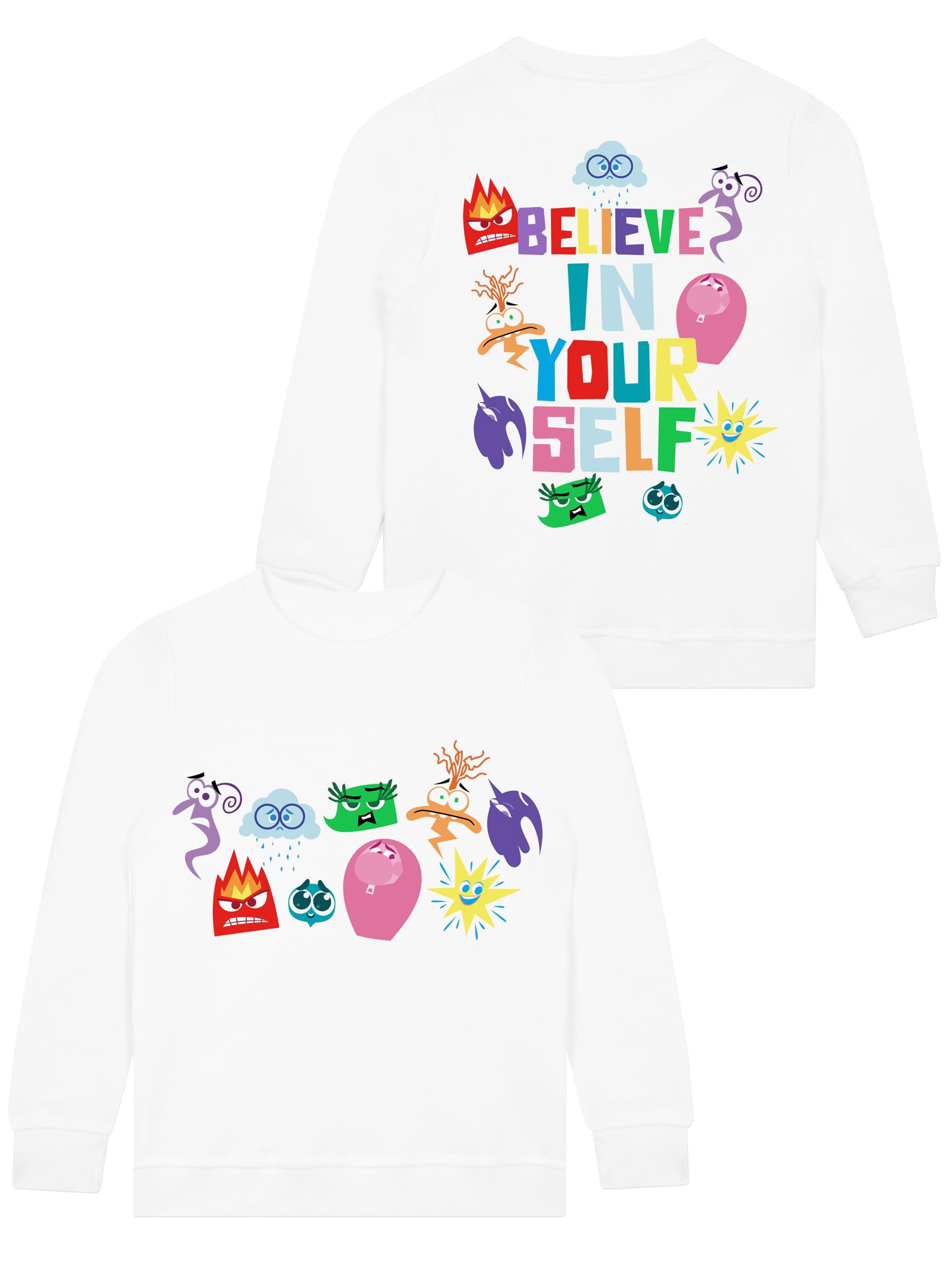 Disney Inside Out 2 Bluza Dla Dziewczynek | Bawełniany Jumper Dla Dziewczynek | Bluzy Dla Dziewczynek
