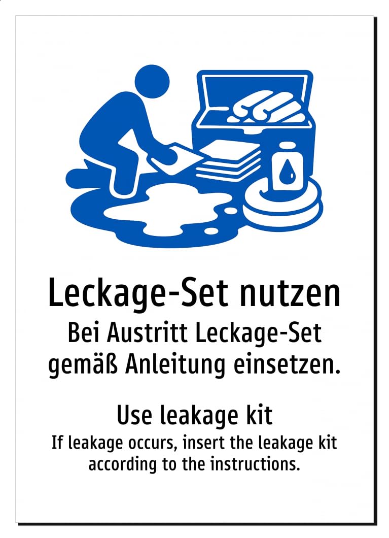 55538-DEEN-S-13 | Leckage-Set nutzen/Use leakage kit Schild