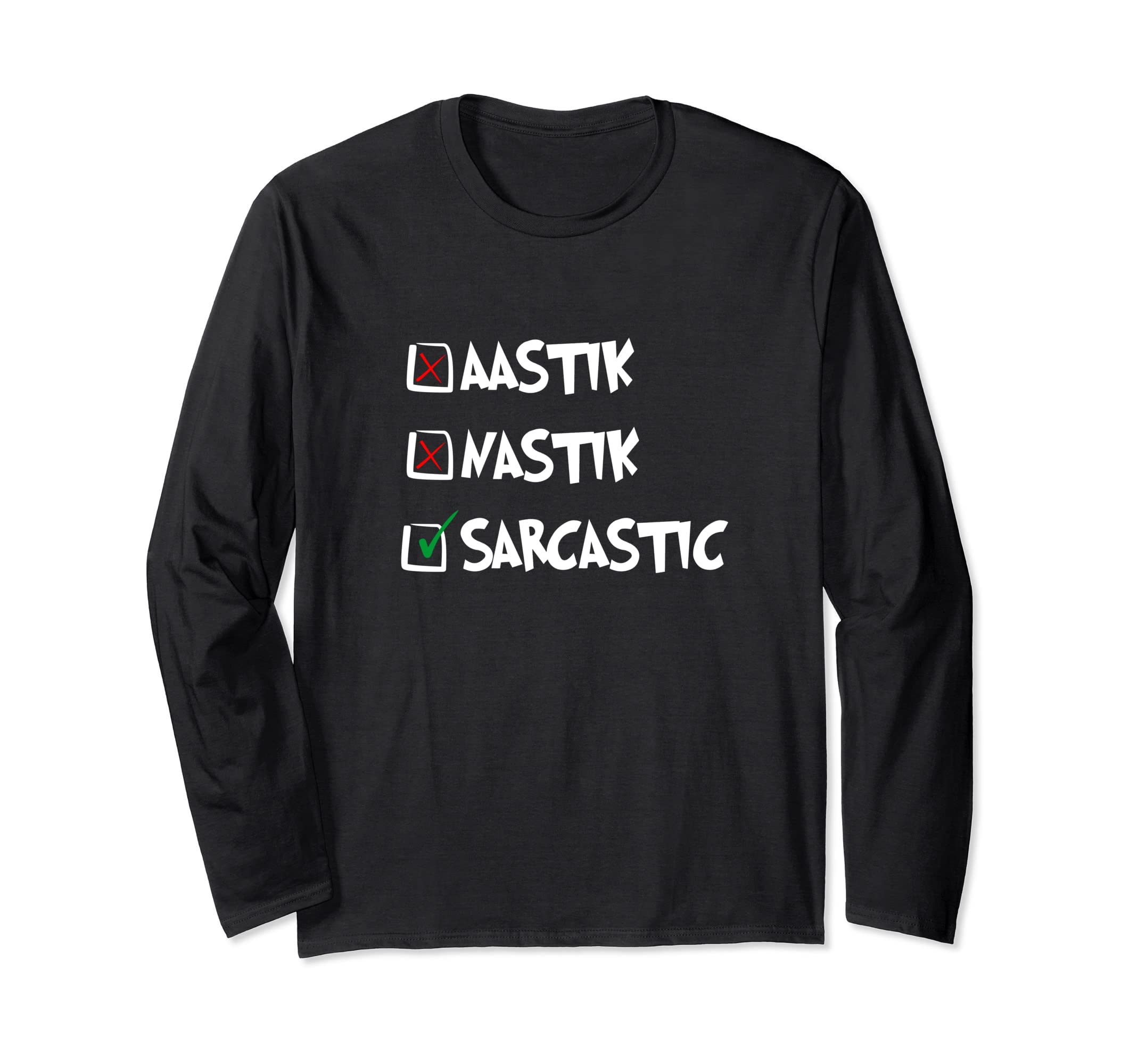 Aastik Nastik Sarcastic Bollywood Sarcastic Funny Long Sleeve T