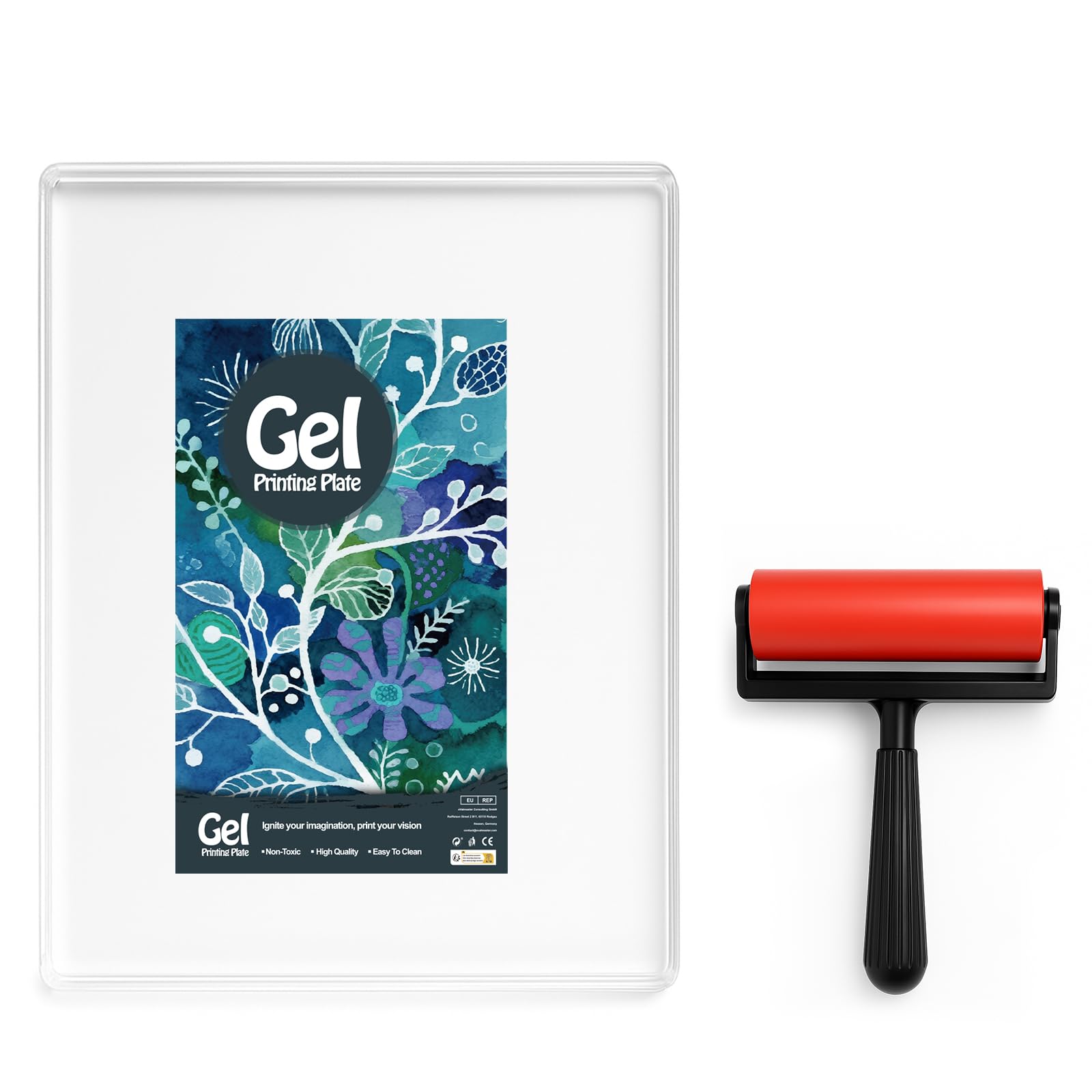 8 * 10 Pouce Gel Press, Plaques de Gel Imperméables et Lavables, Idéales Pour la Fabrication de Cartes, l'artisanat, le Scrapbooking, les Agendas et la Décoration Intérieure