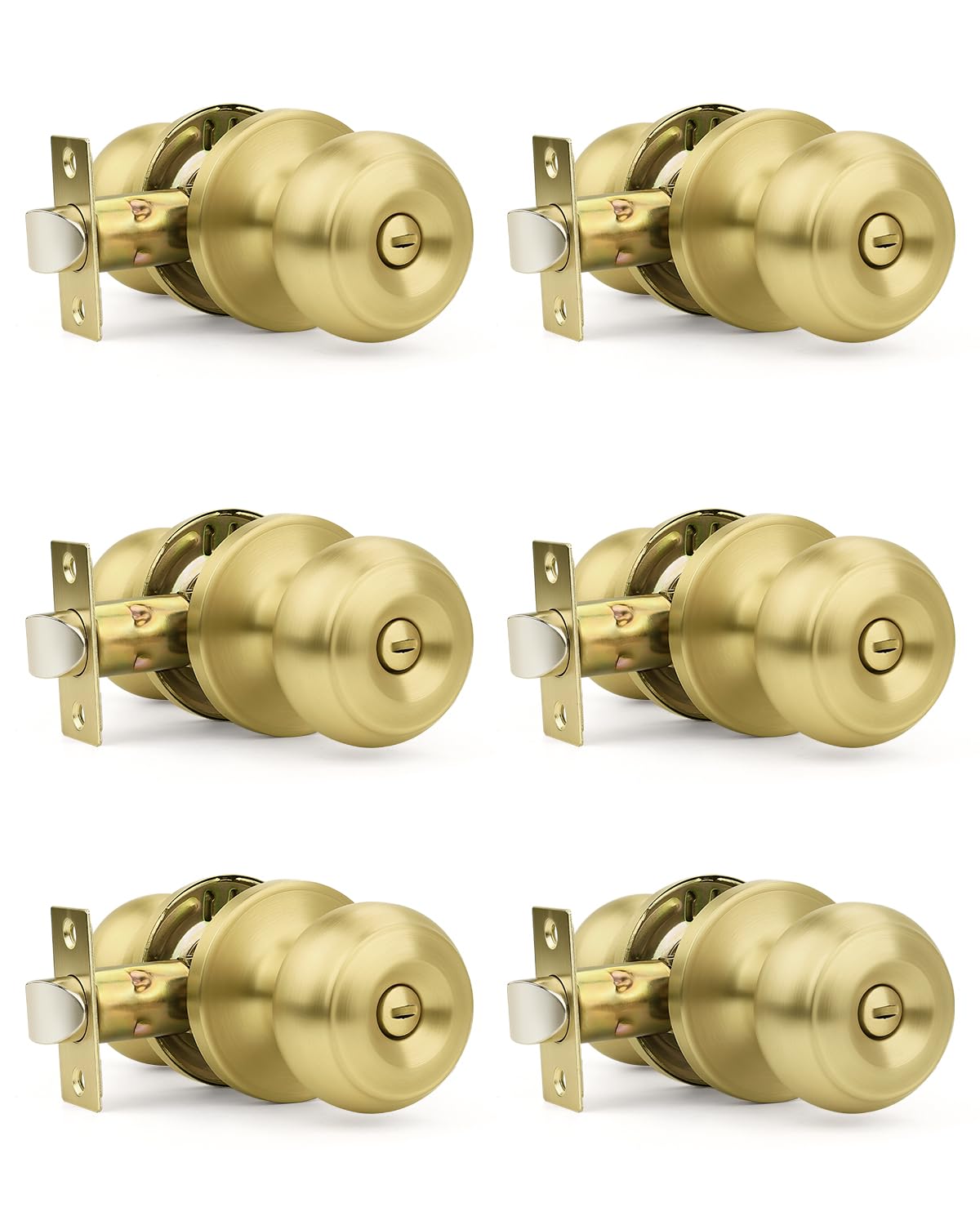 Matte Black Door Knobs - Keyless Privacy Locks -17