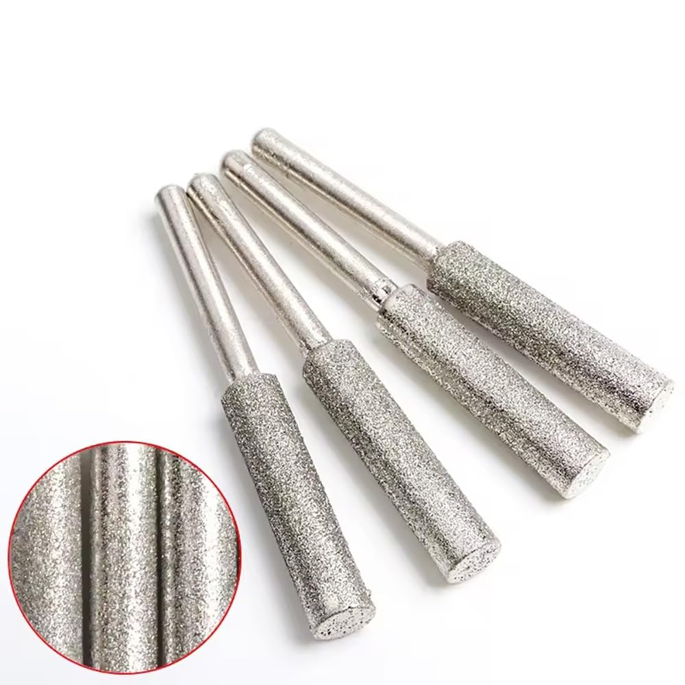Mola Cilindrica Diamantata A Grana 240 – Testa Da 6-40 Mm, Gambo Da 6-8 Mm for Intaglio Di Vetro Ceramico E Pietre Preziose (1 Pezzo)(22mm)