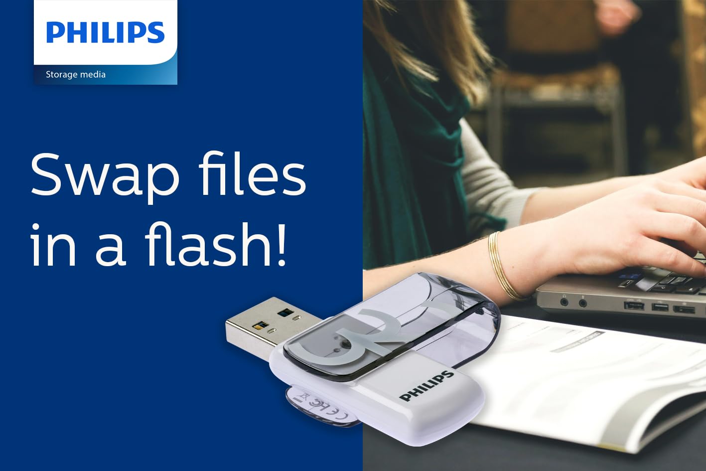 Philips Vivid Edition High Speed USB 2.0 unità flash USB 10× 32 GB con cappuccio girevole per PC, laptop, computer, archiviazione dati, velocità di lettura fino a 23 MB/s