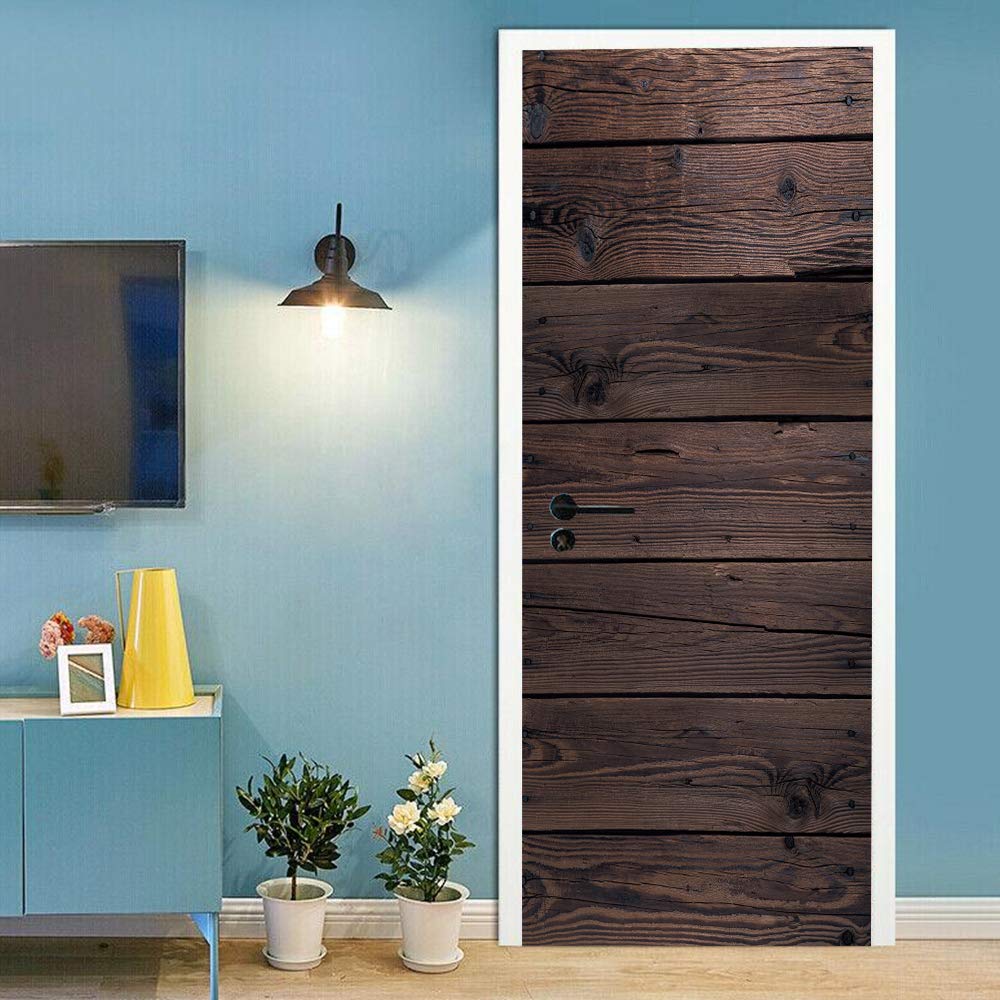 Sticker de porte trompe l'œil 3D : masquez les imperfections avec ce papier peint 88x200cm
