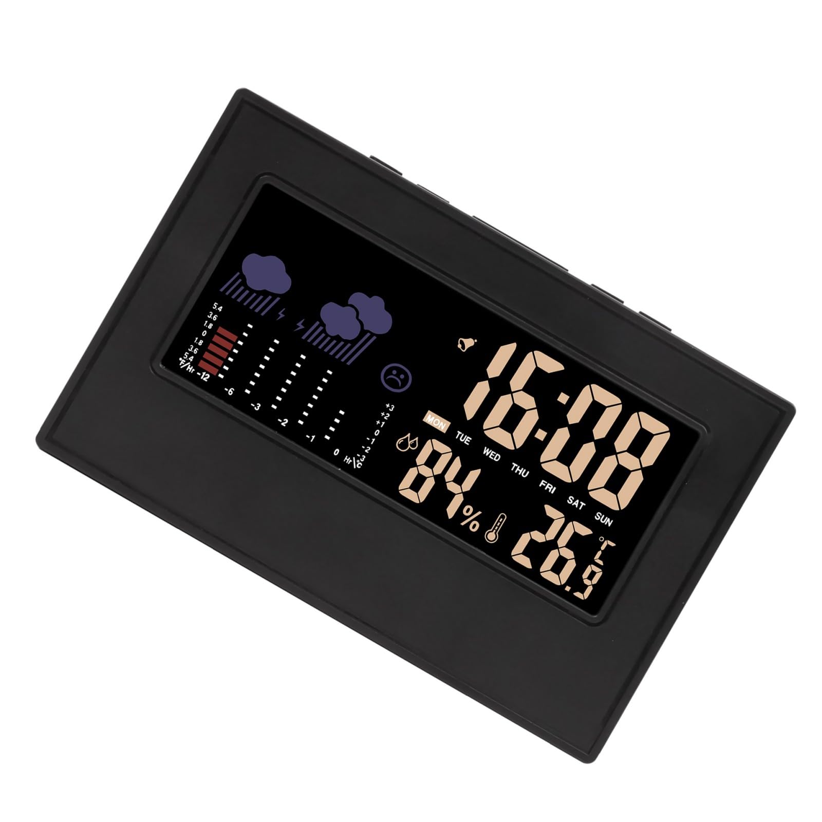 Multifunction Color Screen Weather Station Calendar Clock Temperature Humidity Monitor Alarm Wall Desktop Design Inelligent Home Weather Clock