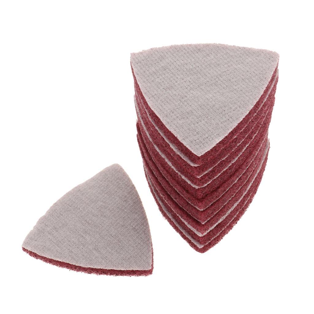 MYCENSE 10Pcs Triangle Nylon Fiber Cleaning Pads for Scouring, 400 medium