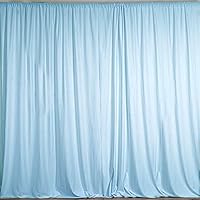 Vista 51 de New Creations Fabric & Foam Inc, 2 paneles de cortina de poliéster sin costuras de 5 pies de ancho, color negro, 2 paneles de 5 pies de ancho x 15