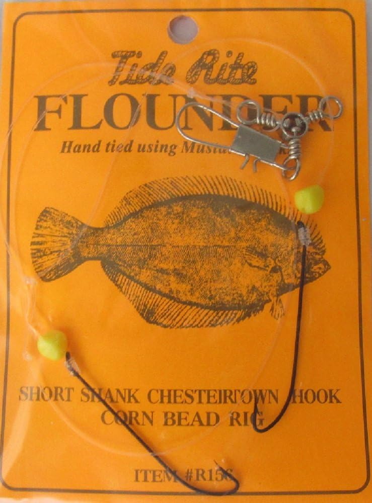 1 FLOUNDER RIG TIDE RITE R156 BEAK HOOK CORN BEAD RIG SALTWATER FISHING RIGS