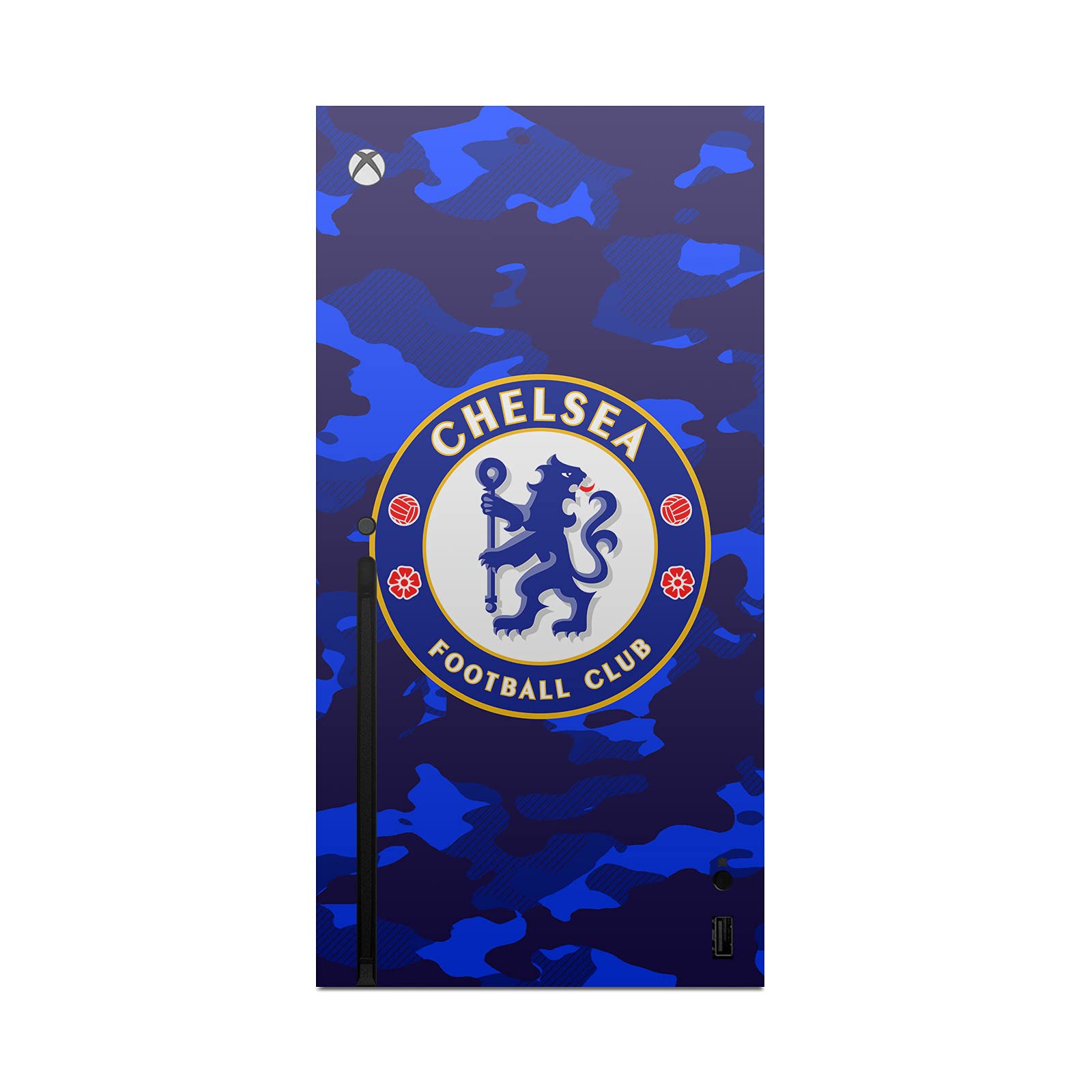 Head Case Designs sous Licence Officielle Chelsea Football Club Camouflage Mixte Logo Vinyle Autocollant De Jeu Peau Autocollant Couverture Compatible avec Xbox Series X Console and Controller Bundle