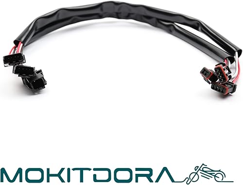 Miniatura 8 de MoKitDora Arnés de extensión de cable de circuito CAN para manillar de 8 pulgadas para Harley Softail Touring Dyna Sportster modelos