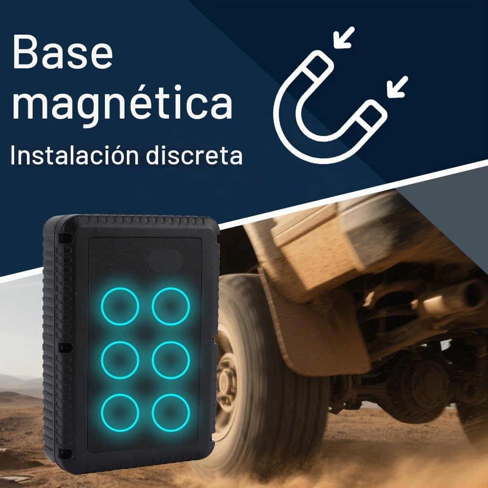 TKMARS Localizador GPS 4G, Ubicación de Seguimiento en Vivo de Localizador GPS para Coche, 7800mAH Batería 120 Días Larga Espera Rastreador Magnético Fuerte App Gratuita Red y Seguimiento de SMS
