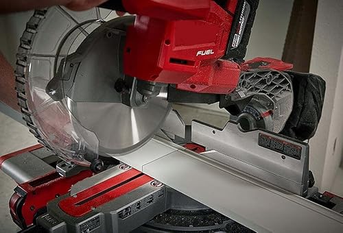 Suitable for Milwaukee 2734-21 M18 FUEL 18V 10"" Dual Bevel Sliding Compound Miter Saw Kit, Max Blade Speed: 4,000 Rpm, Red, Gra