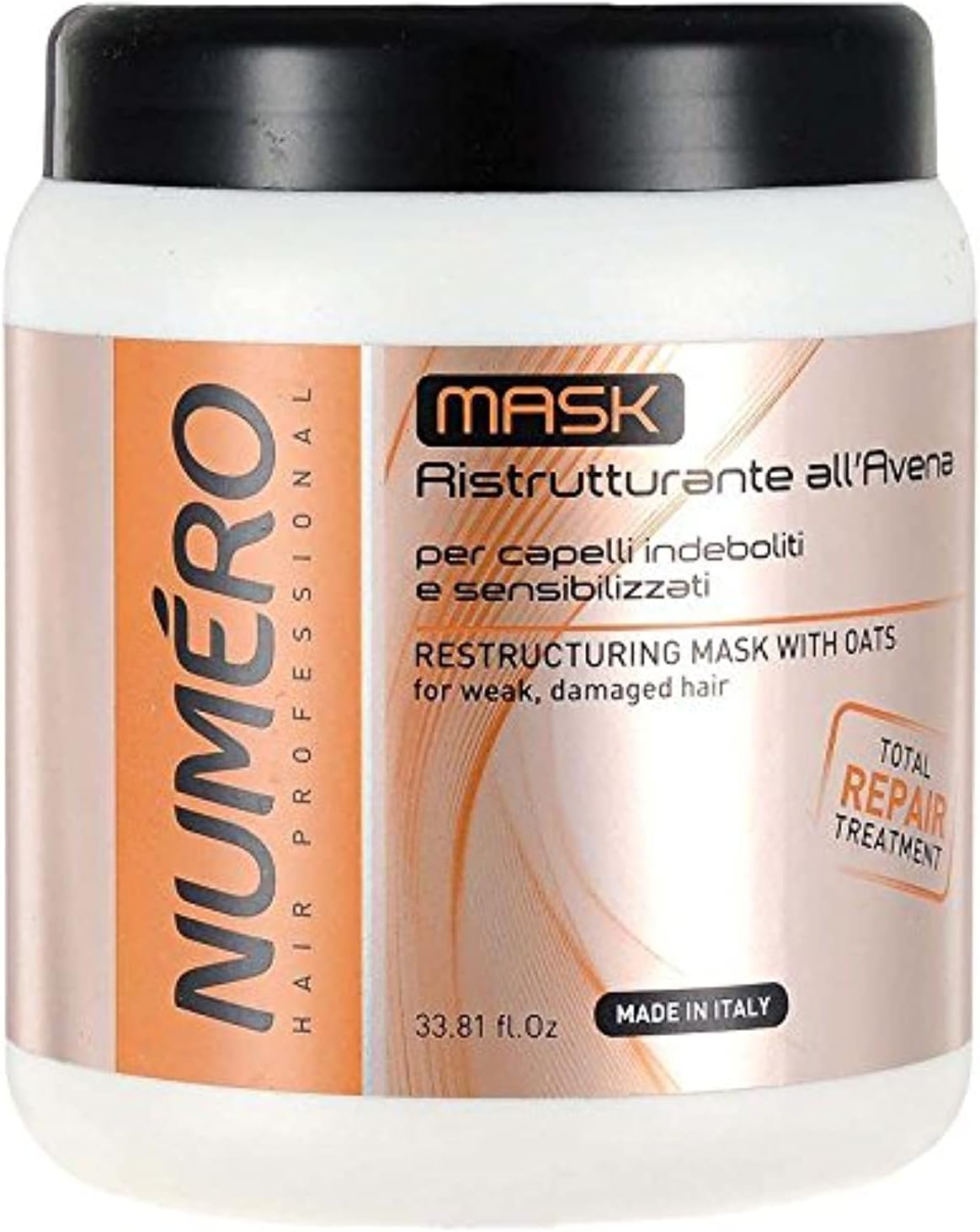 Numero Restructuring Cream Mask Hair with Oat Extracts (33.81 fl.oz)
