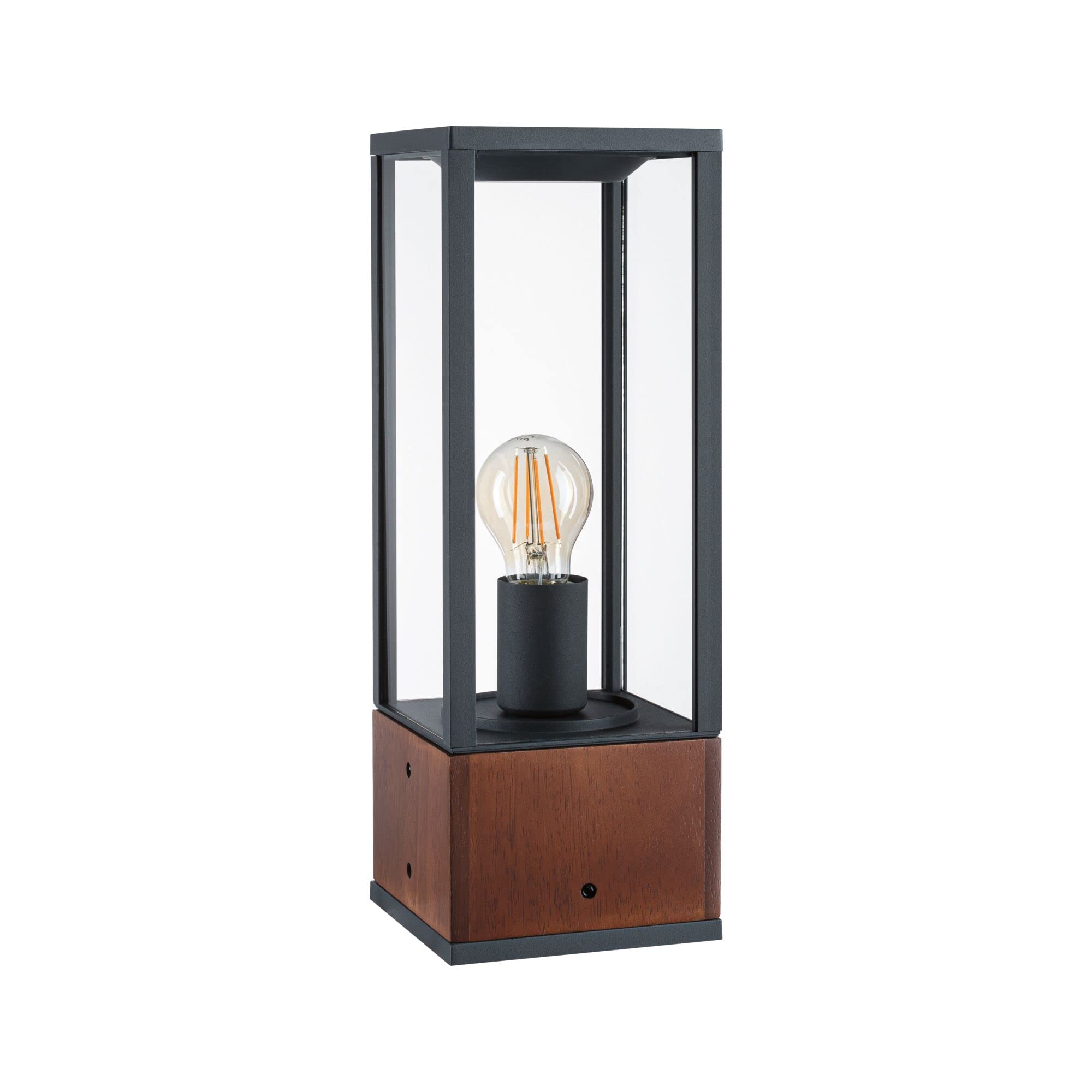 Paulmann 94675 Lampada LED per esterni oggetto luminoso Timba IP44 400mm paletto d’illuminazione senza lampadina angolare max. 60 W Outdoor legno E27