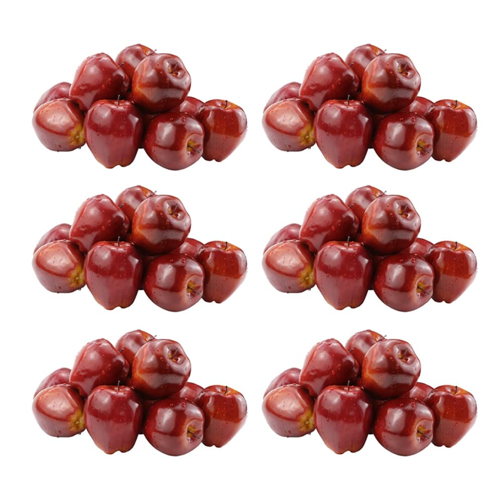 Hndhbfgrt 72 Pcs Fake Fruit Artificial Lifelike Simulation Red Home House Decor for Still Life Kitchen Decor