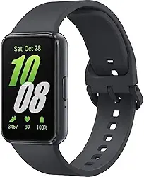 SAMSUNG Galaxy FIT 3 [2024] Tela AMOLED de 1,6 polegadas | Vida útil da bateria de 14 dias | Mais de 100 mostradores de relógio | Mais de 100 modos de exercício | Modelo internacional - (preto)