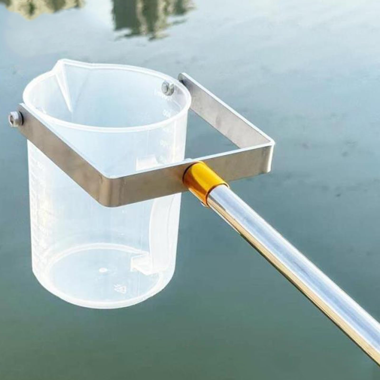 Teleskop-Wasserprobenentnahmelöffel, langer Griff, Sammelstange, 500 ml/1000 ml Becher, Probenahme aus Edelstahl, mit Skala