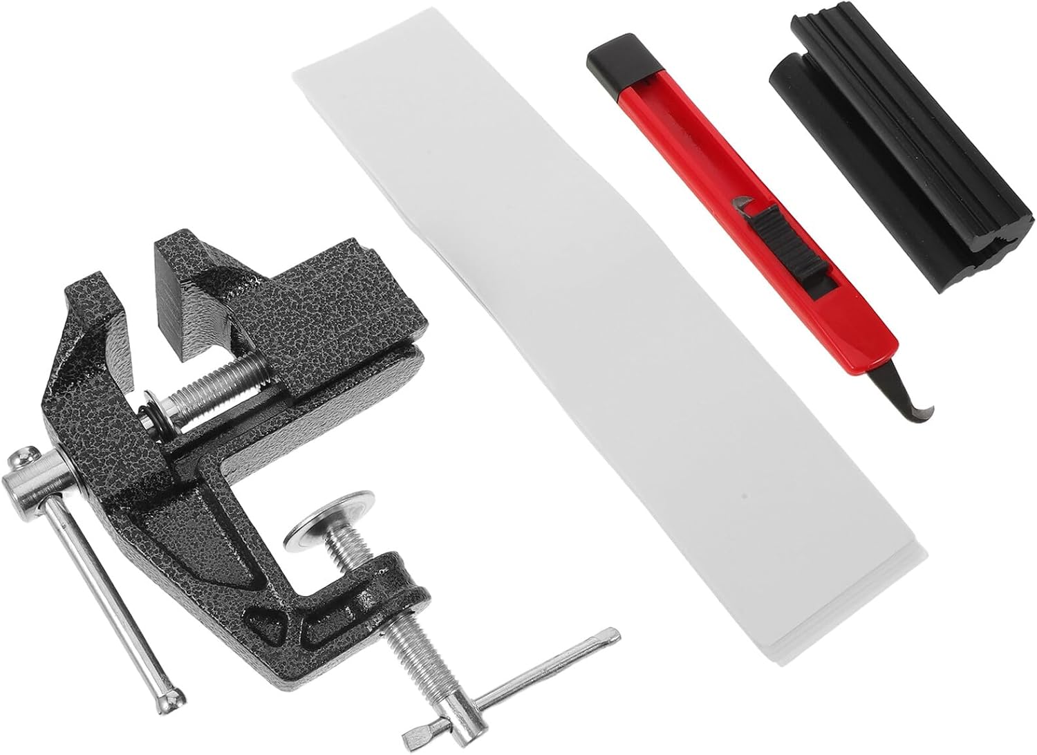 Totority Golf Grip Replacement Kit with Heavy Duty Vise Clamp and Reusable Shaft Clamp, Portable Golf Grip Puller Set with Double-Sided Tape and Detachable Hook Knife for Club Repair