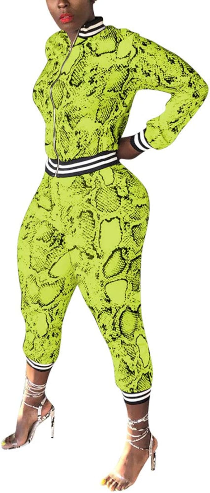 ECHOINE Womens 2 Piece Outfits Snake 