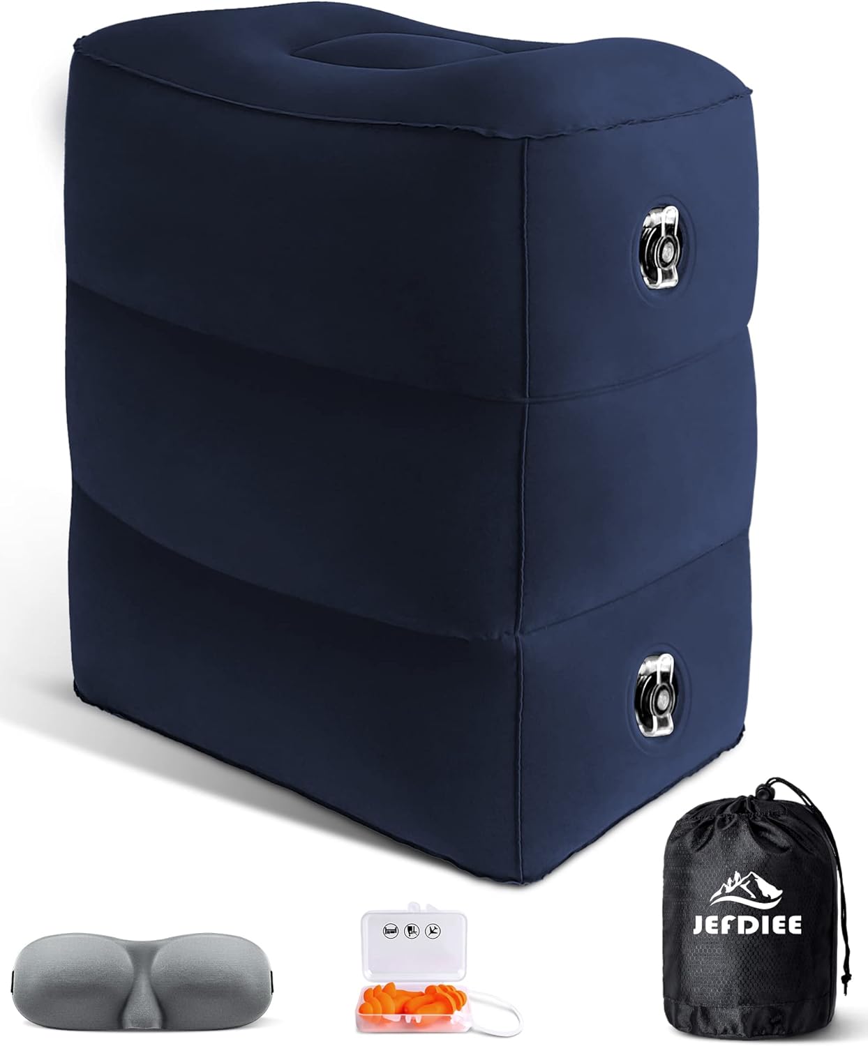 JefDiee Inflatable Travel Foot Rest Pillow, Kids Airplane