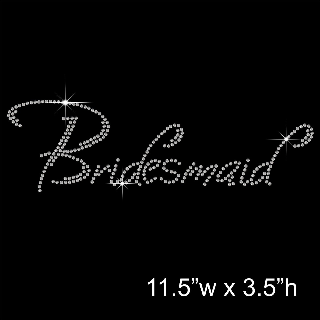 TShirt Showroom Bridesmaid - Hen Stag Party Hotfix Rhinestone Diamante Iron on Transfer Motif Applique