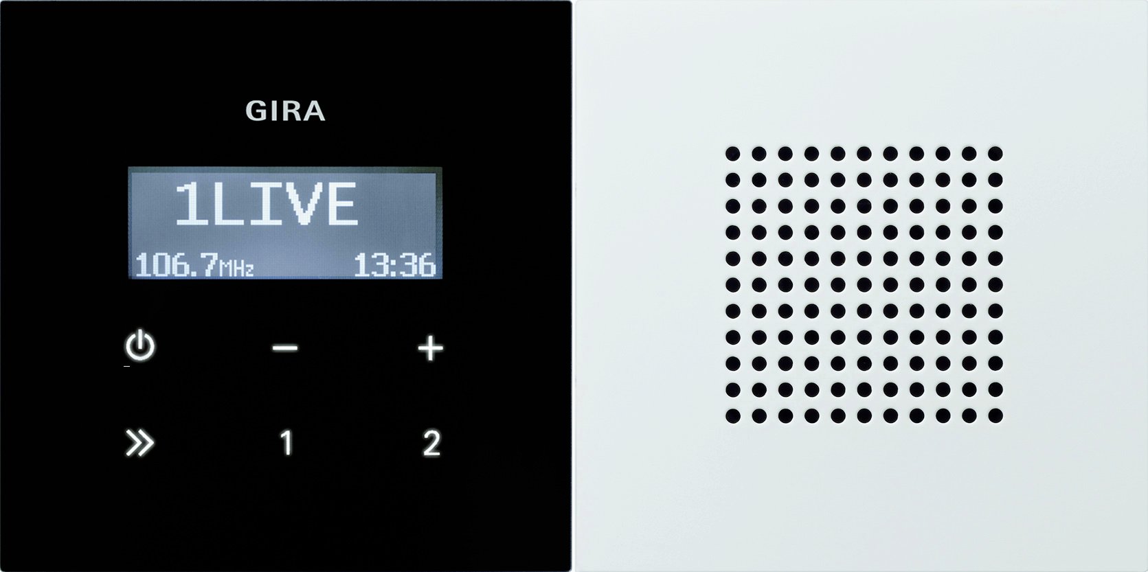 Gira 5222058 Unterputz Radio RDS Flächenschalter, reinweiß