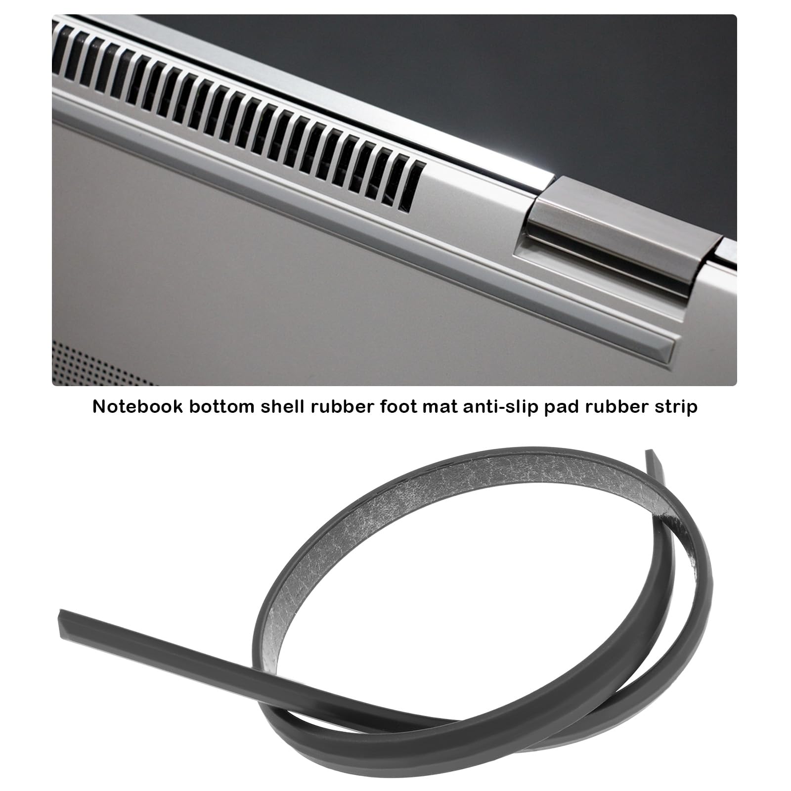 Accessoire Laptop HP Lot De 2 Pieds En Caoutchouc Gris Pour HP ENVY X360 15 -DA/DR/DS - Bandes De Remplacement Pour Couverture Inférieure Pièce Rechange HP 15-DS