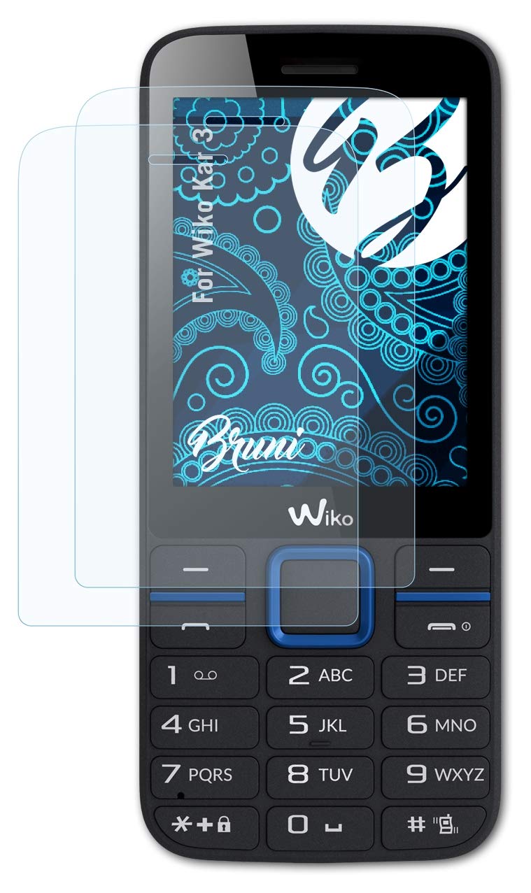 Bruni Screen Protector compatible with Wiko Kar 3 Protector Film, crystal clear Protective Film (2X)