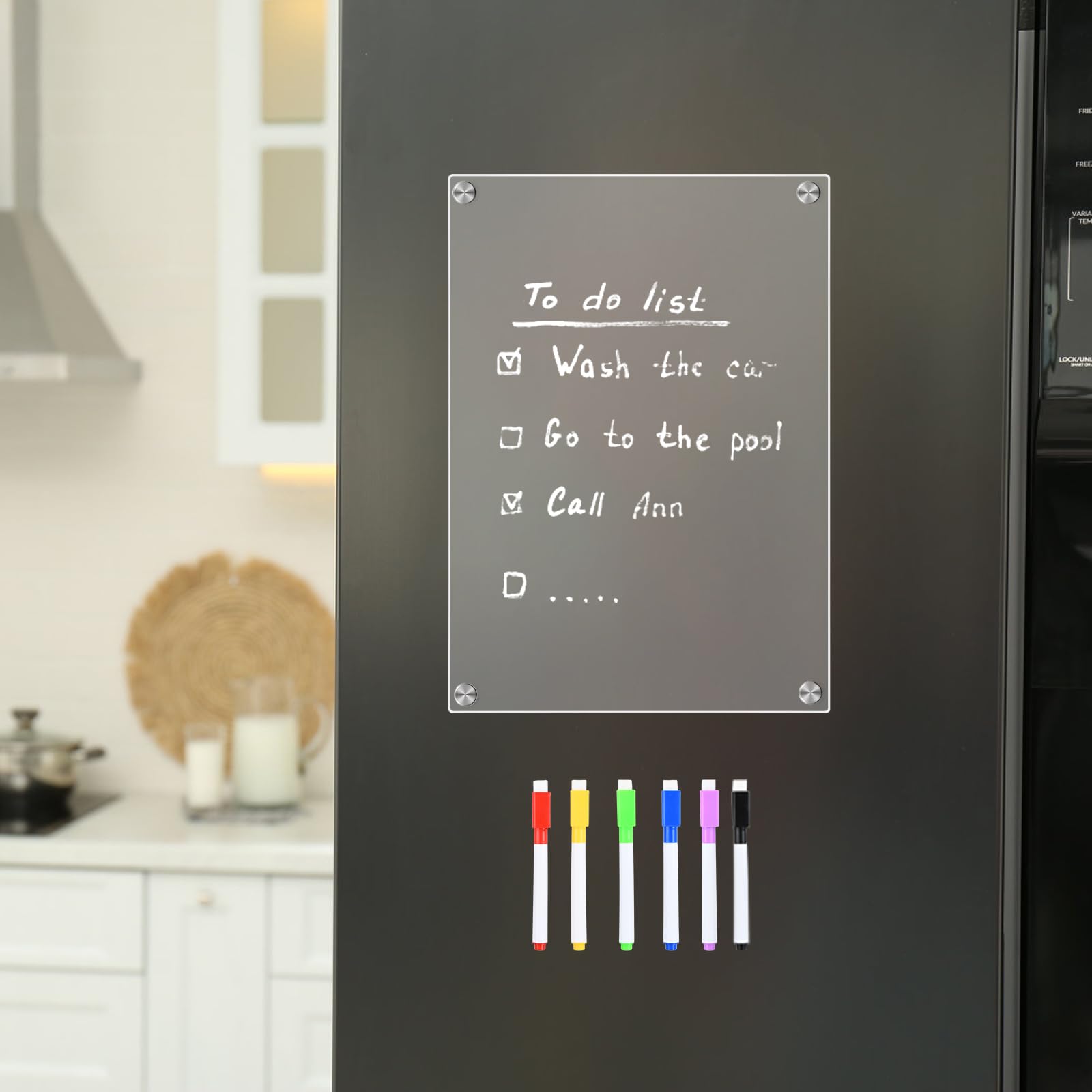 Lavagna Magnetica Frigo Transparente A4, Lavagna Per Pianificazione Dei