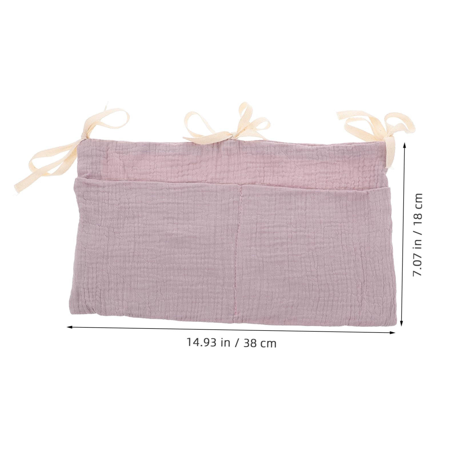 Toddmomy Hanging Organizer 2 Pockets Stroller Storage Bag Diaper Caddy for Changing Table Universal Stroller Organizer Cotton Wall Shelf