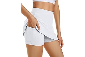 Women's Pleated Tennis Skirt with Built-in Shorts for Activewear