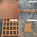 Cargo Lifting Net, Flat Polyester Sling Hoisting Net 15cm Square Mesh Tear Resistance Safety Net Straps, Hanging Netting for Construction Rigging Moving Towing Hoisting Work Gear (3.3x3.3ft, Orange)