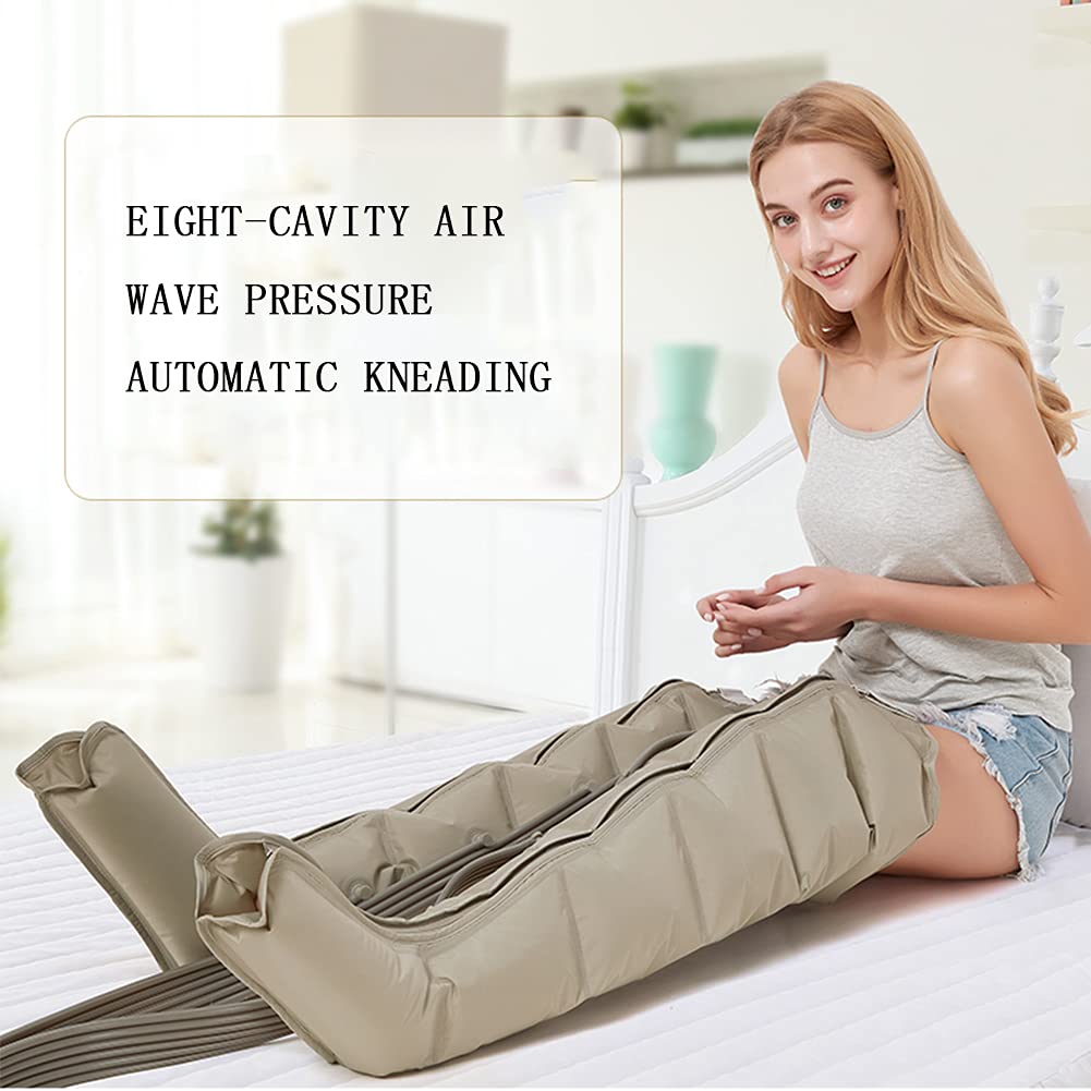 8 Cavity Leg Massager Stivali a Compressione d'Aria, Massaggiatore per Piedi e Polpacci, Fasce per Gambe e Cosce a Compressione d'Aria, Stivali per Massaggio, Macchina per Uso Domestico