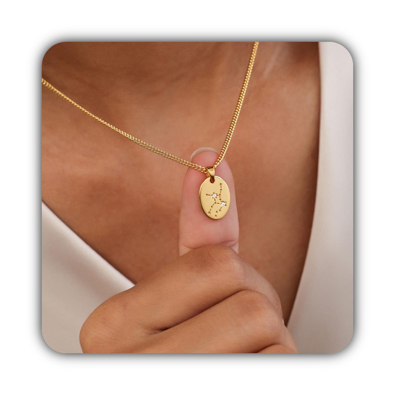 Collana di costellazione personalizzata argento sterling 925 personalizzato zodiaco pendente Collane stella segno ciondolo Compleanno fatto a mano anniversario