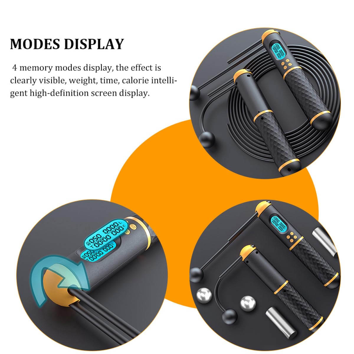 Gatuida Cuerda de Saltar Ajustable con Contador Digital Cuerda Pesada de Resistente para Fitness Ejercicio y Entrenamiento de Alta Intensidad para Mujeres