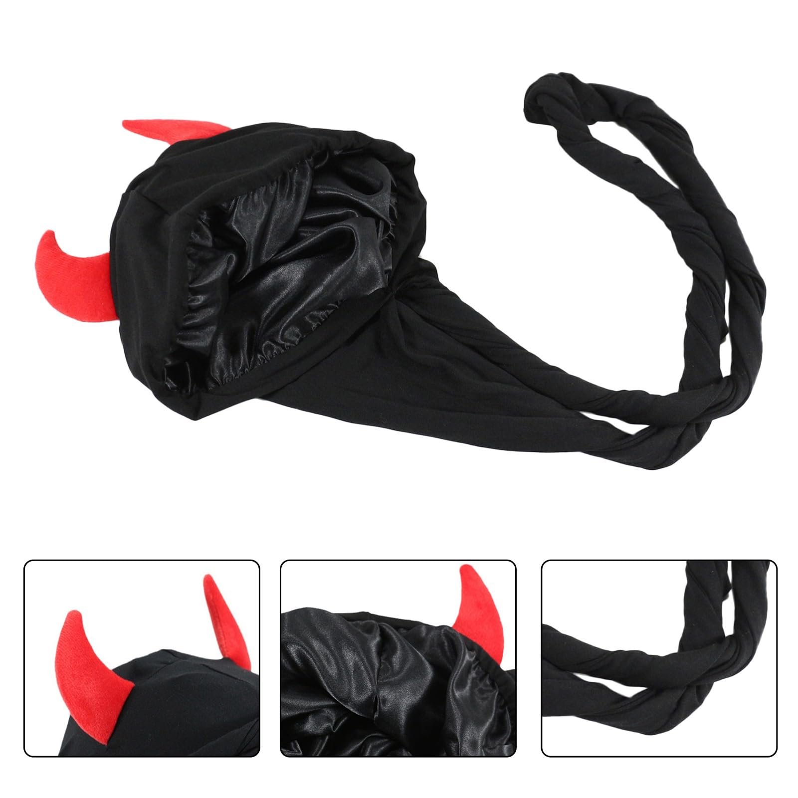 Bandana testa, Bandana francese, Bandana Durag traspirante for sport all'aria aperta Cappello a bandana morbido regolabile Cappello con teschio regolabile con fodera morbida