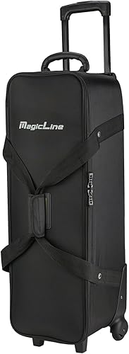 MagicLine Estudio Trolley Case con mango telescópico 32.3x11x11.8 pulgadas32.3x11.0x11.8 in, funda de transporte con ruedas para soportes de luz,