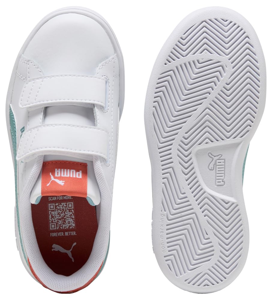 PUMA Baskets à Fermeture Facile en Cuir Smash 3.0 Enfant