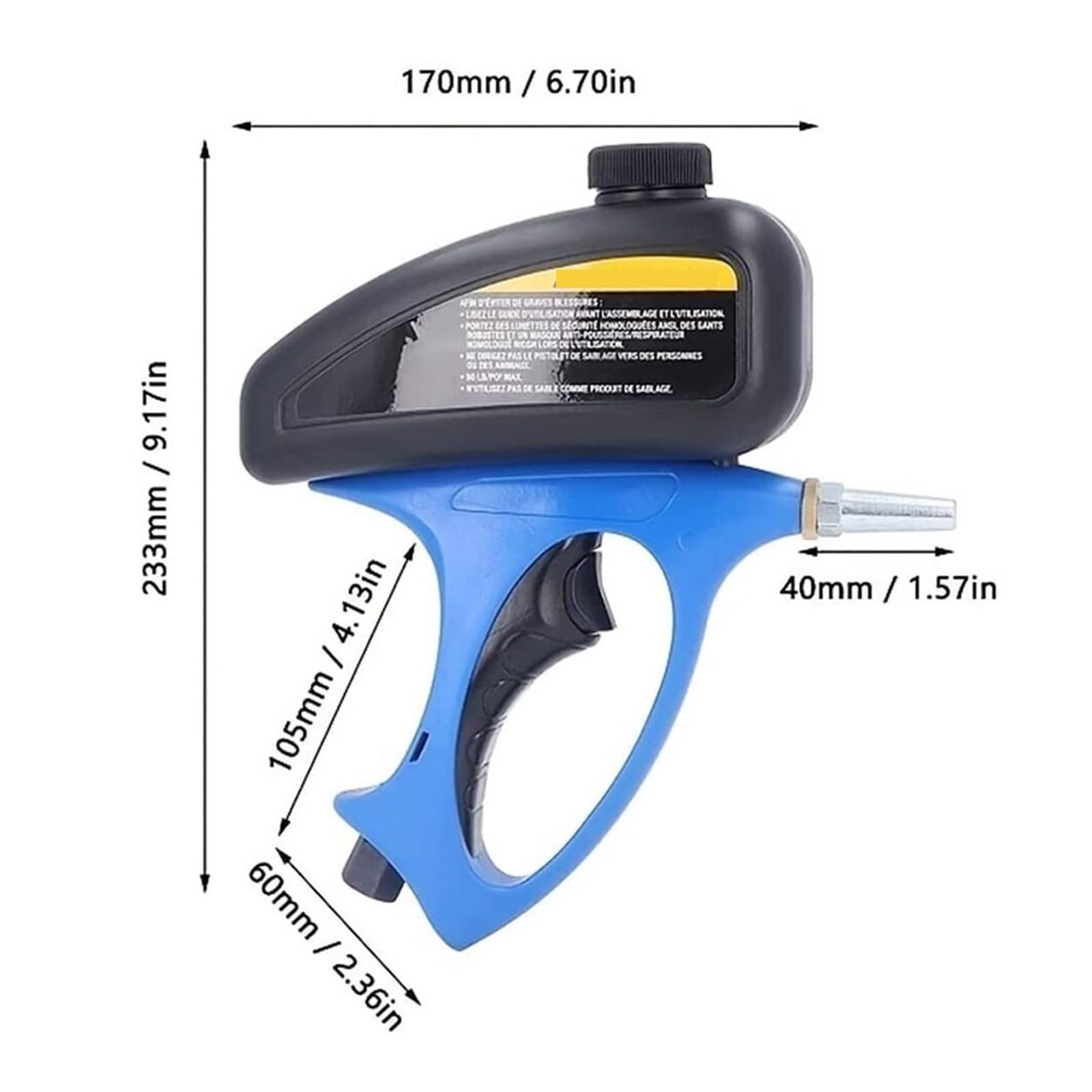 Pistolet Natryskowy, Regulowany pistolet do piaskowania 90psi przenośna piaskarka maszyna mały ręczny pneumatyczny