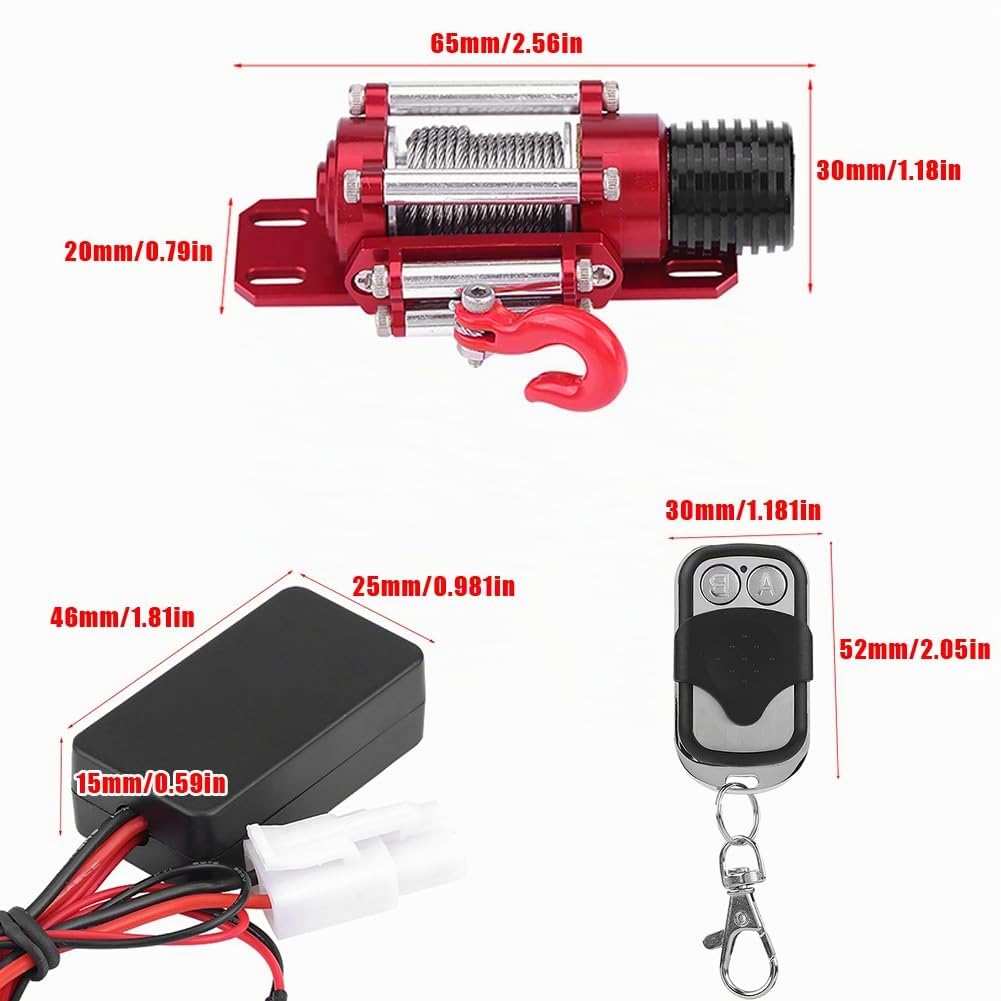 Joyzan Verricello RC 1:10, 1:10 Bilancia Crawler Rimorchio per Auto Modellini in Metallo Veicoli Wireless Kit Accessorio Modello Telecomando Accessori Scala Controller Ricevitore Metallico Elettrico