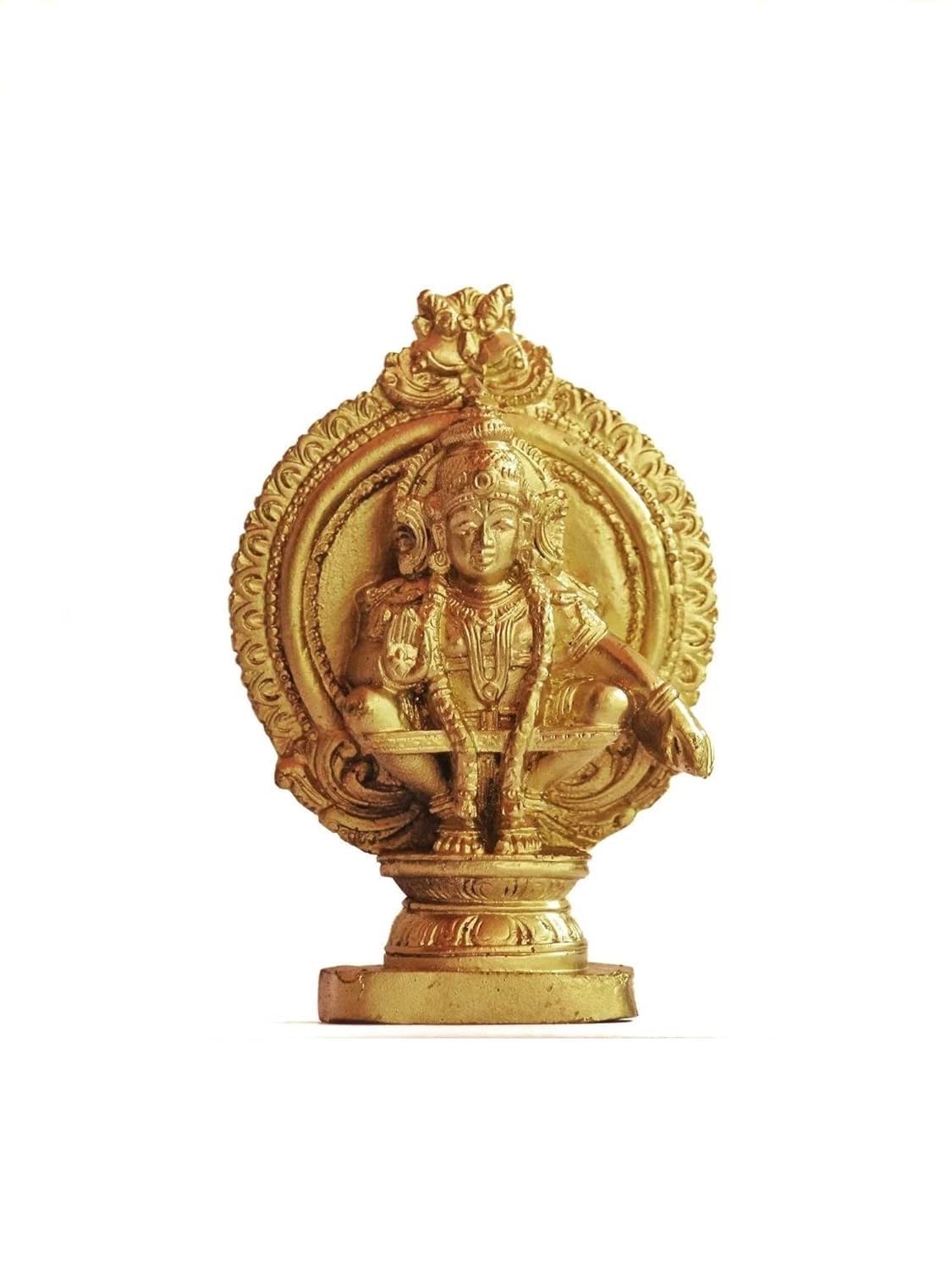 Swadeshi Desire Multicolour Swadeshi Desire™Polymarble Ayyappa Idol, 4 Inches Height, Golden Color