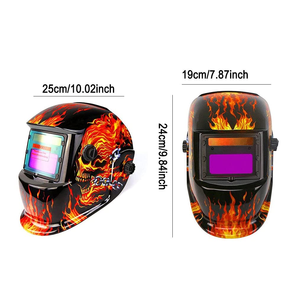 Mascara Soldar,Mascara De Soldar Casco de soldadura de soldadura solar solar de soldadura Casco protector para la cabeza con capucha eléctrica SHADE ARC Soldador de seguridad