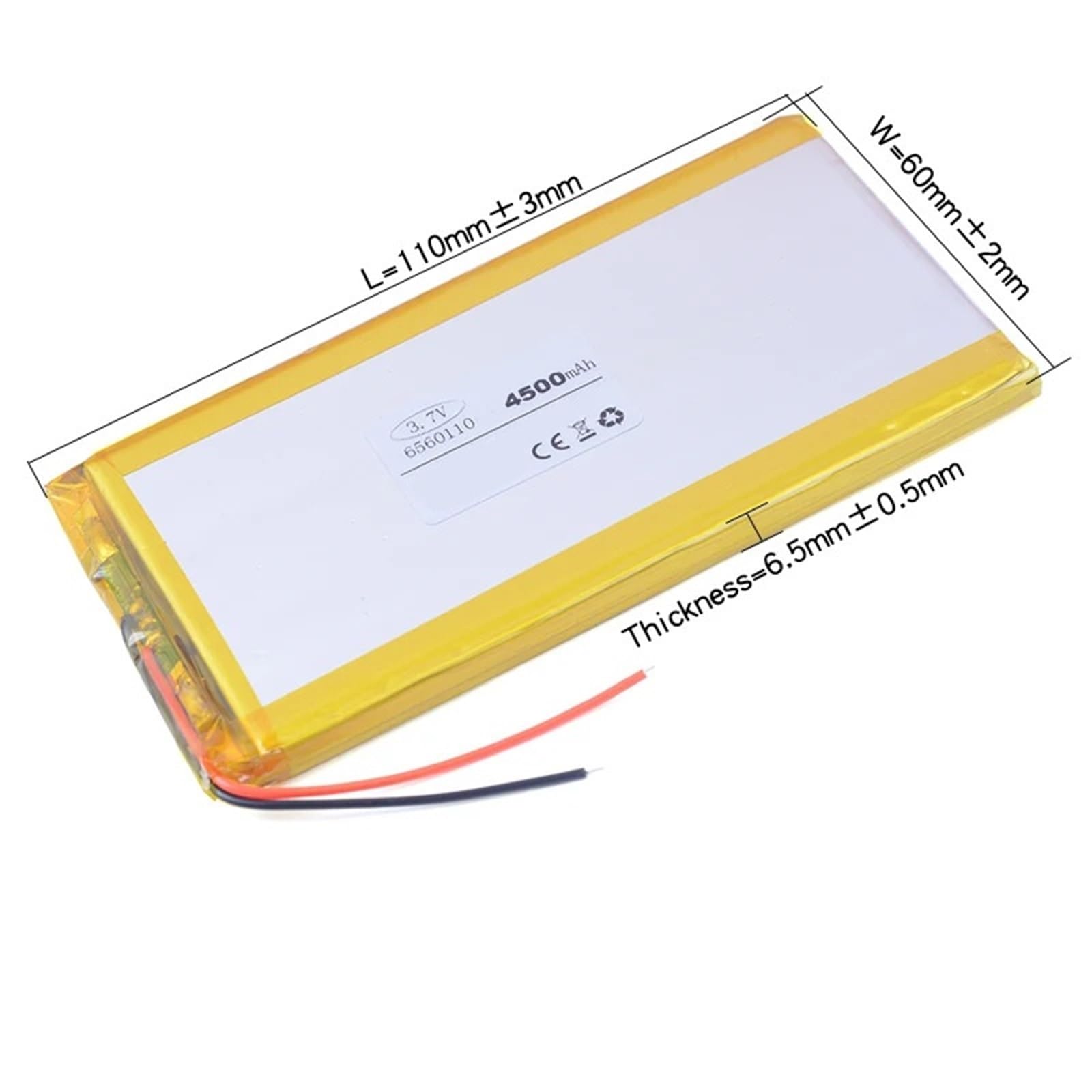 6560110 3,7 V 4500 mAh, 1 pièce